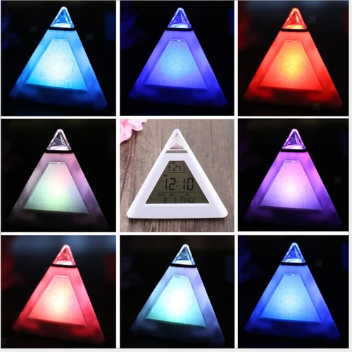 Led pyramide wecker - pyramide, nachtlicht
