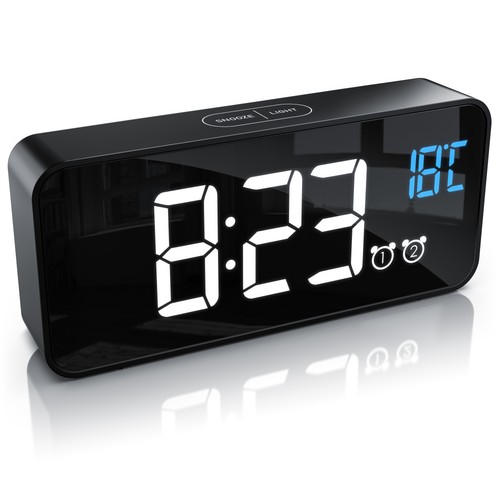Bearware led spiegel wecker - spiegel,